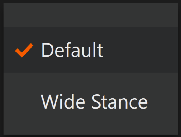 Layout selection in configuration dialog